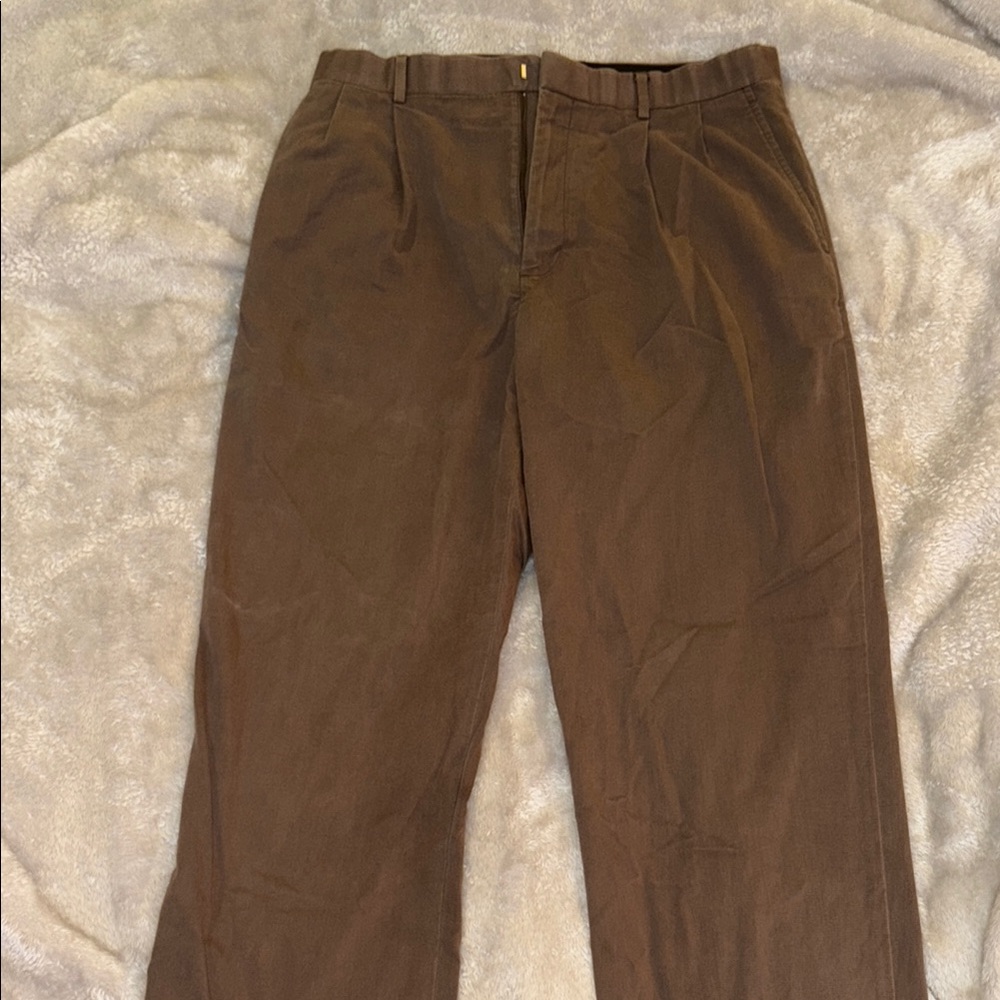 J. Crew Brown Chinos Straight-Leg Pants